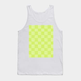 Checkered Love in Lime Green and White Tank Top